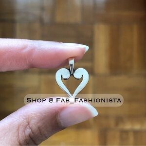 James Avery Rare Retired Heart Pendant Sterling Silver